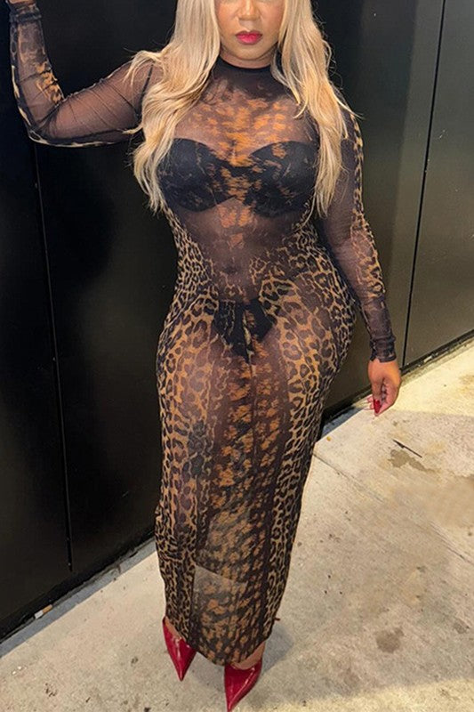 Leopard Mesh | Dress